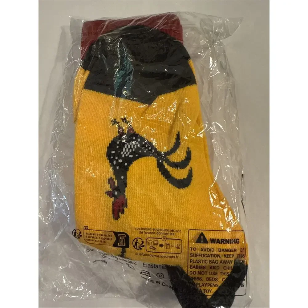 Unisex Novelty Yellow Chicken Socks Polyester Elastene